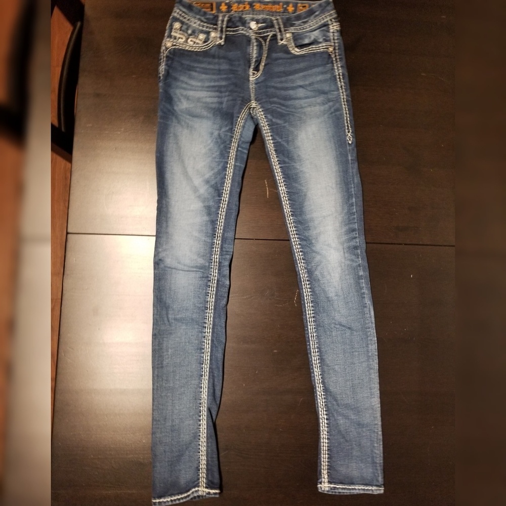 SUPER COMFY Rock Revival skinny jeans, size 28